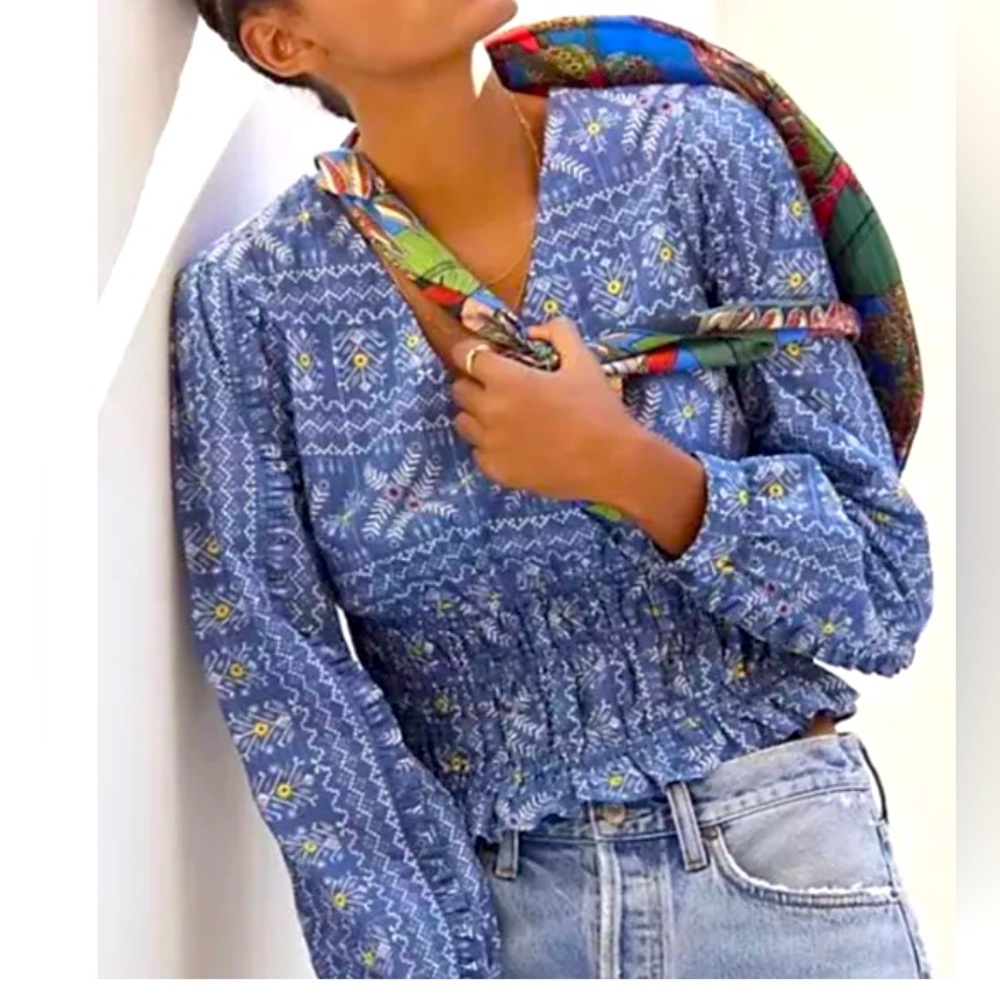 Anthropologie Forever that girl smocked blouse
